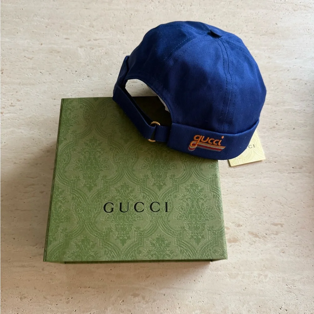 NWT GUCCI Kids Blue Ducker Cap - Hat Sz L / 56cm💙🌟